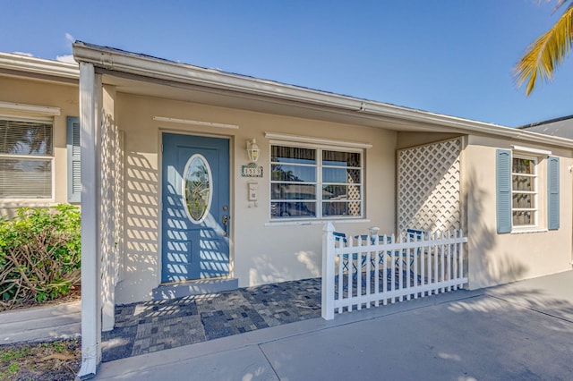 view of doorway to property