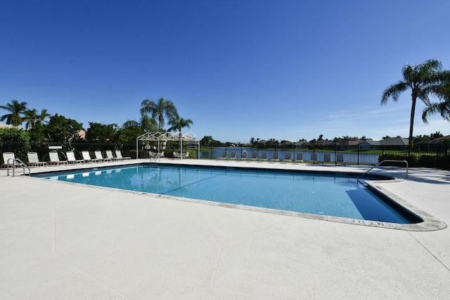 view of pool featuring a patio area