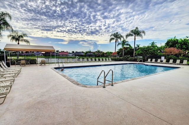 view of pool with a patio