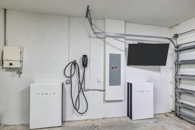 garage featuring electric panel