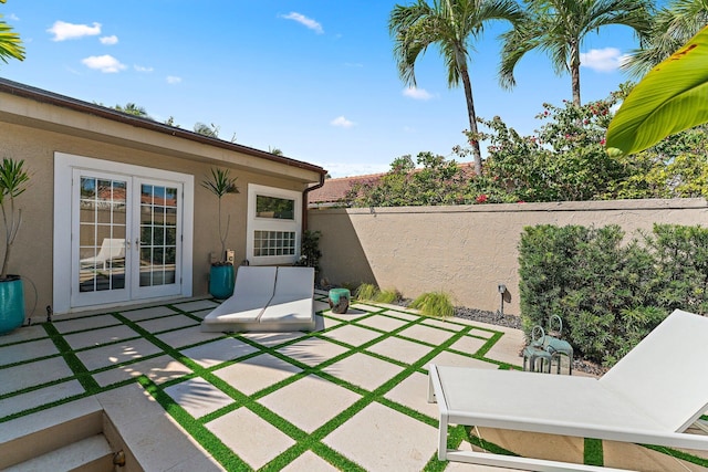 view of patio with french doors