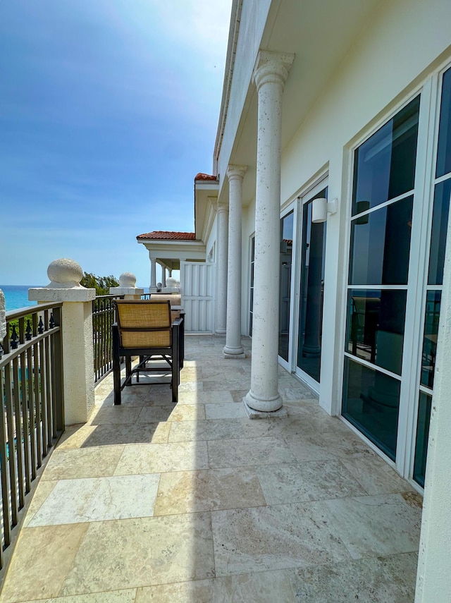 155 Ocean Ave Unit 603, Palm Beach Shores, FL 33404 - view of patio with a balcony