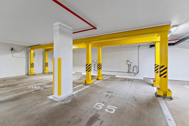 view of parking garage