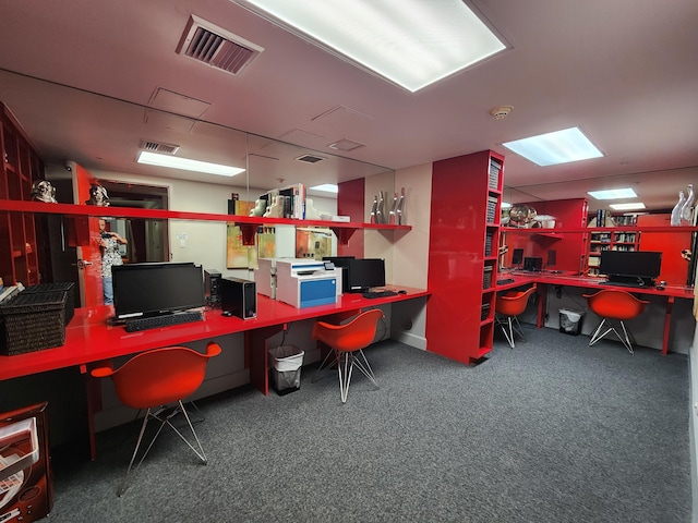 1551 N Flagler Dr Ph L7, West Palm Beach, FL 33401 - office area with built in desk and carpet flooring