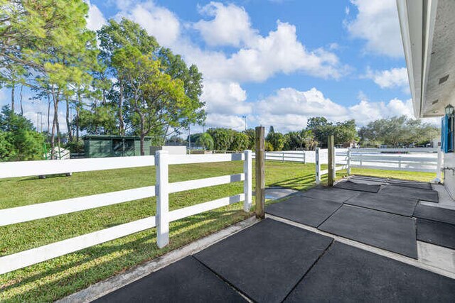 exterior space featuring a rural view