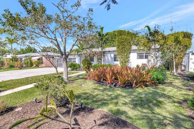 view of front of house featuring a front yard