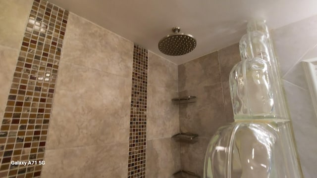 details with tiled shower