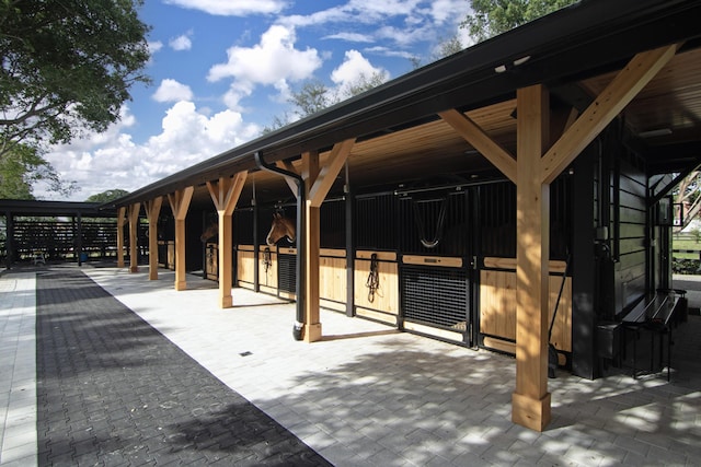 view of horse barn