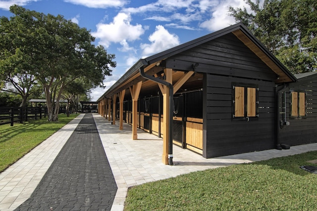 view of horse barn