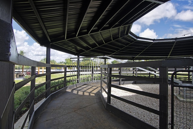 view of horse barn