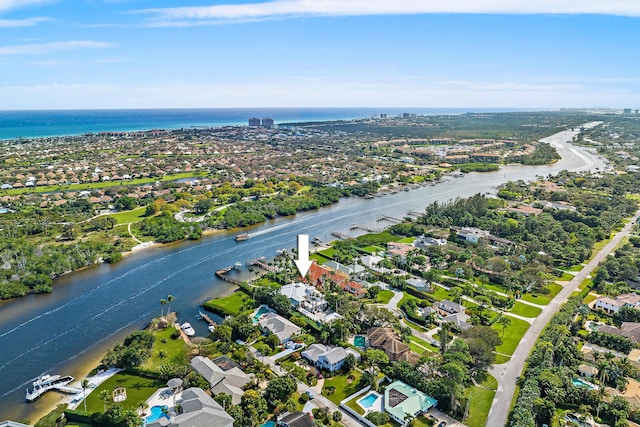 2929 Marys Way, Palm Beach Gardens, FL 33410 - aerial view of property and surrounding area with a nearby body of water and nearby suburban area
