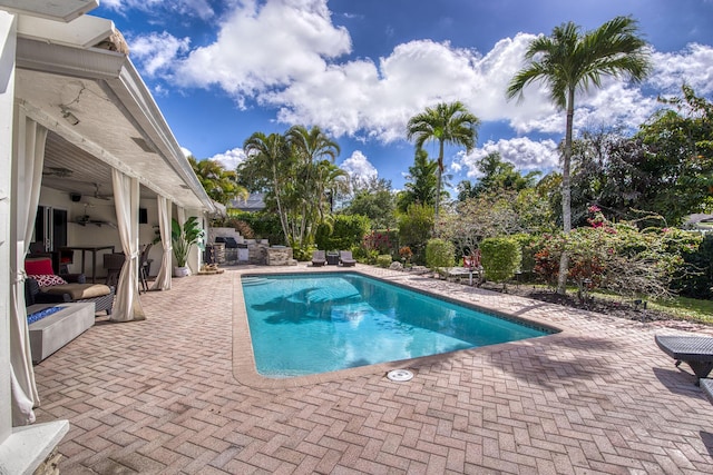 view of pool with a patio