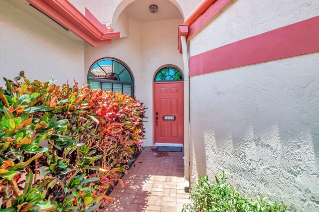 view of doorway to property