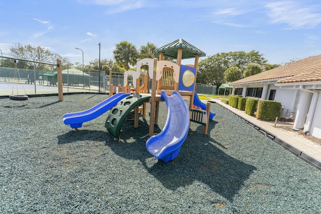 view of jungle gym