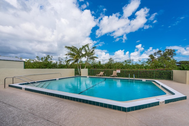 view of pool with a patio area