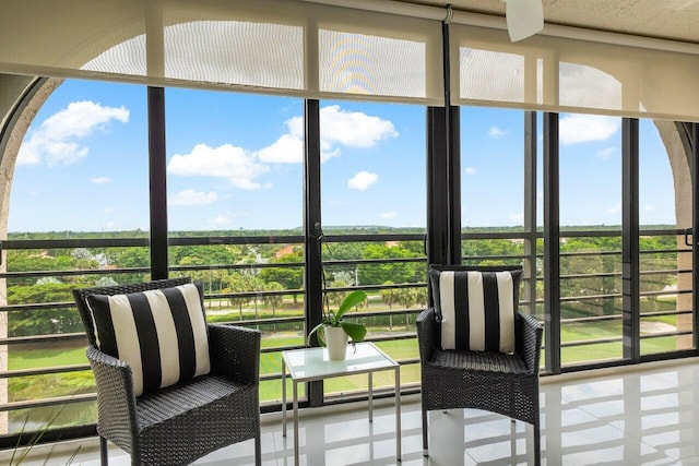 sunroom featuring plenty of natural light