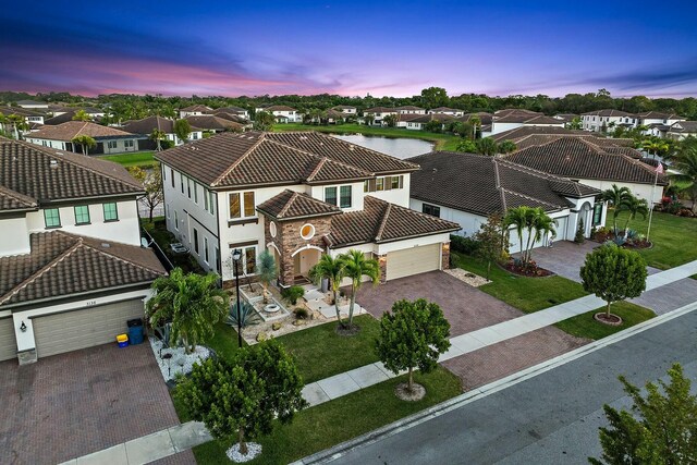 3134 Streng Ln, Royal Palm Beach, FL 33411 - view of pool with a mountain view, a patio, and fence