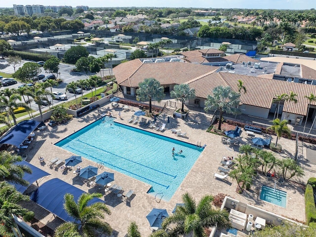 birds eye view of property