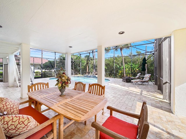 view of sunroom