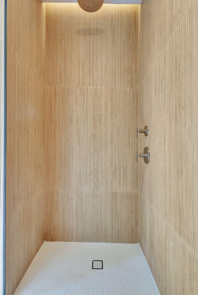 full bathroom with a tile shower