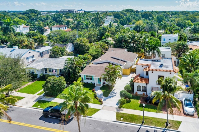 birds eye view of property with a residential view