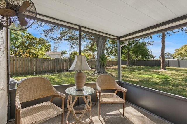 view of sunroom / solarium