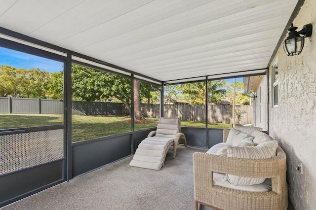 view of sunroom / solarium