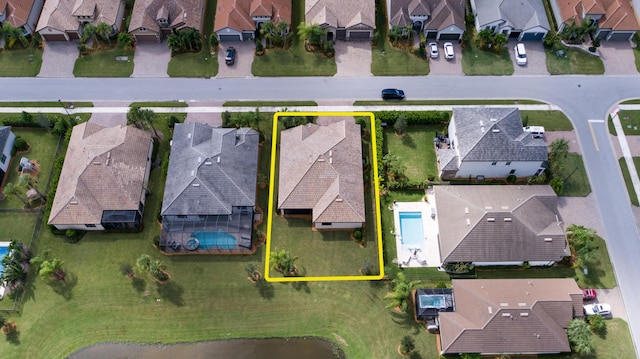 bird's eye view featuring a residential view