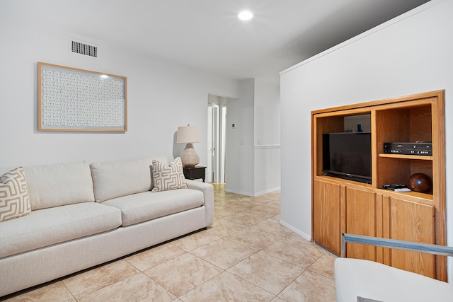 view of tiled living room