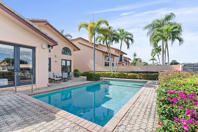6525 Via Benita, Boca Raton, FL 33433 - view of pool with a fenced in pool, a patio, and fence