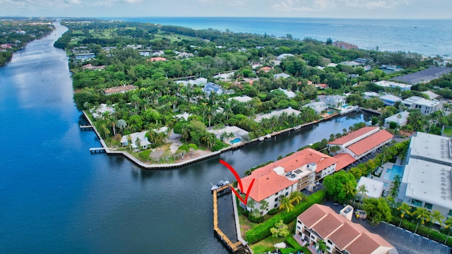 800 Andrews Ave Unit 9, Delray Beach, FL 33483 - drone / aerial view with a water view and a residential view