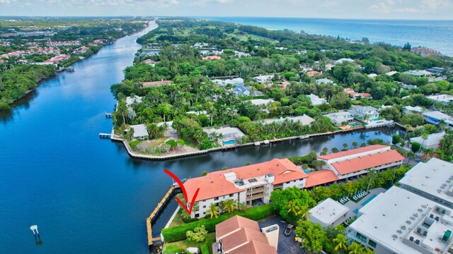 800 Andrews Ave Unit 9, Delray Beach, FL 33483 - aerial view featuring a water view and a residential view