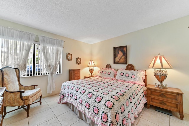 bedroom featuring a textured ceiling