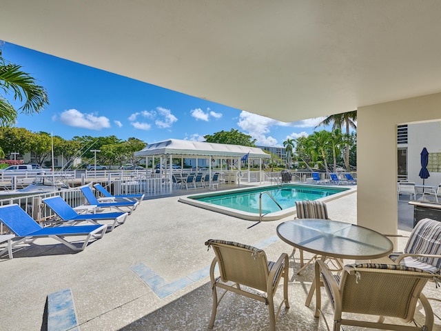 view of pool with a patio area