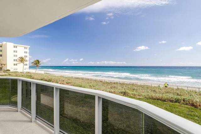 property view of water with a view of the beach