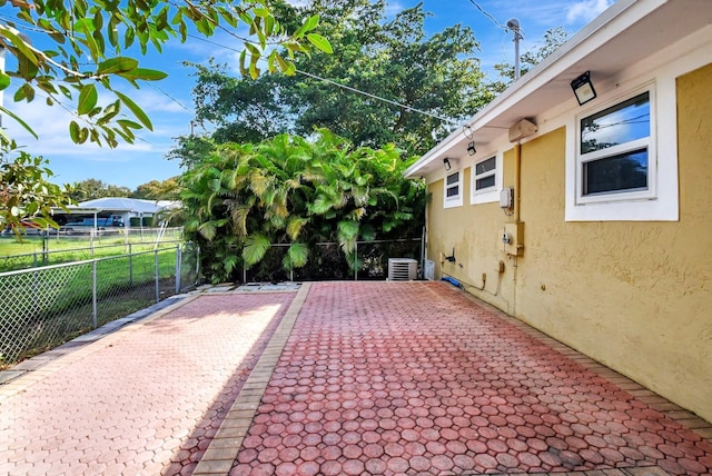 view of patio / terrace with central AC unit