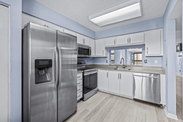 kitchen featuring white cabinetry, sink, and stainless steel appliances