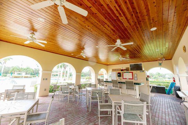 view of patio / terrace with ceiling fan