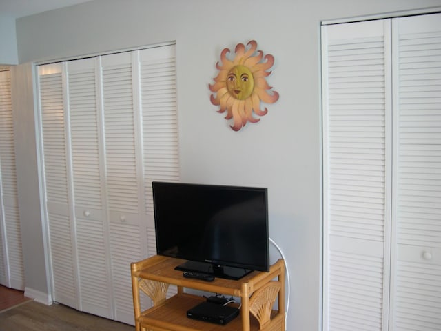 details featuring hardwood / wood-style flooring