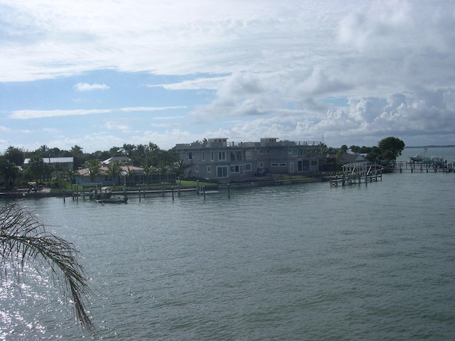 view of water feature featuring a boat dock