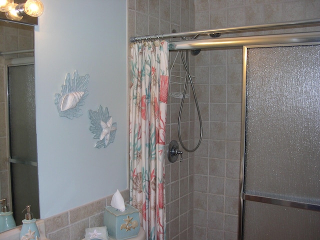 bathroom with walk in shower