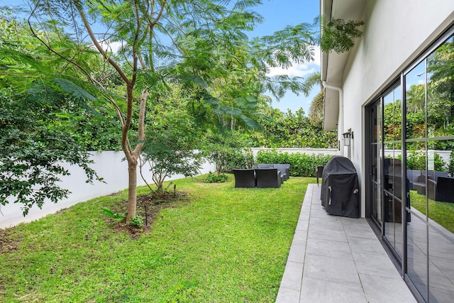 view of yard featuring a patio