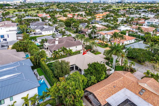 birds eye view of property