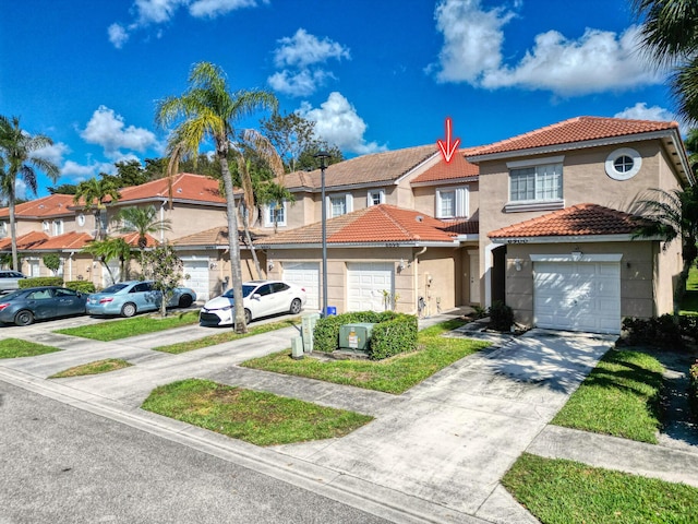 view of front facade with a garage