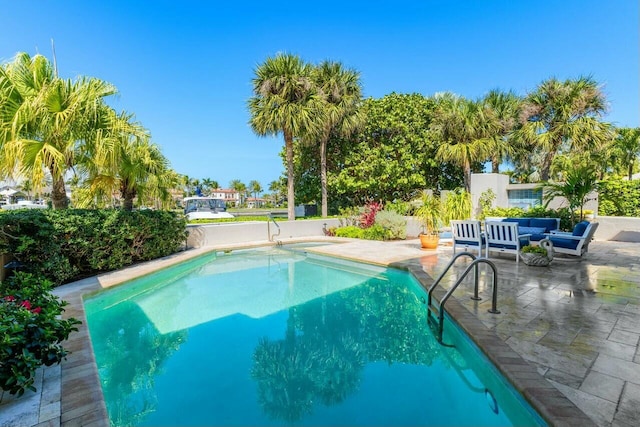 view of pool with a patio