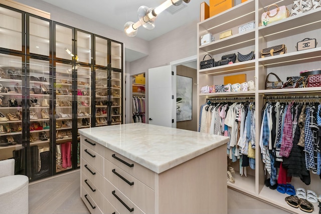 view of walk in closet