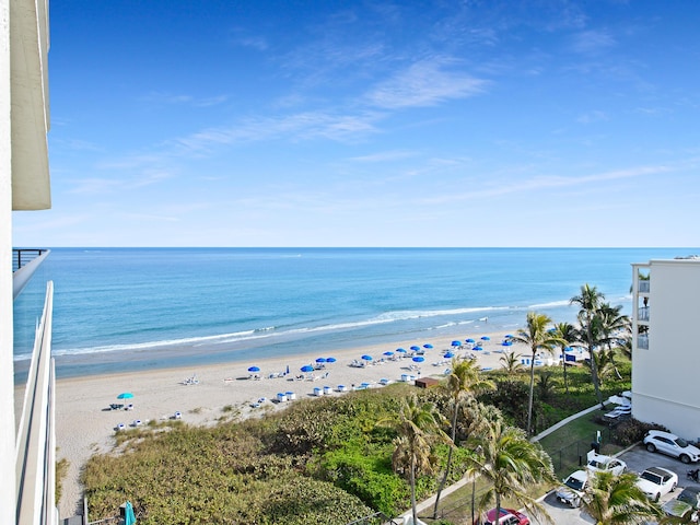 property view of water with a view of the beach