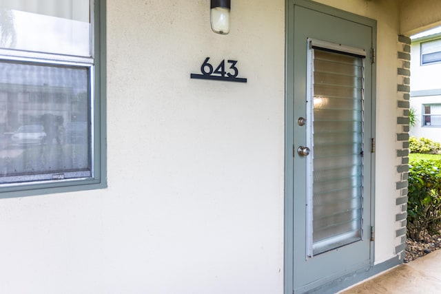 view of doorway to property