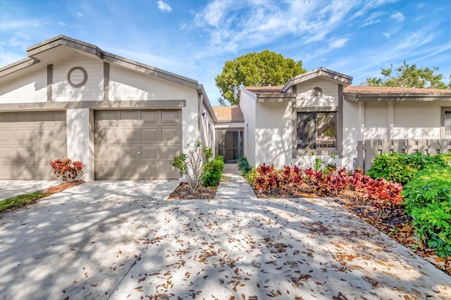 view of front of house featuring a garage