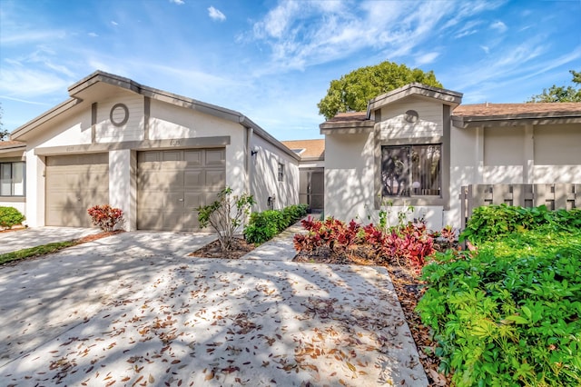 view of front of home featuring a garage